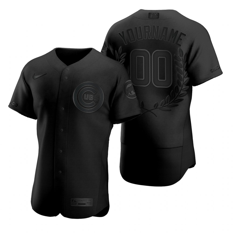Chicago Cubs Custom Men Nike Black MLB MVP Limited Player Edition Jersey